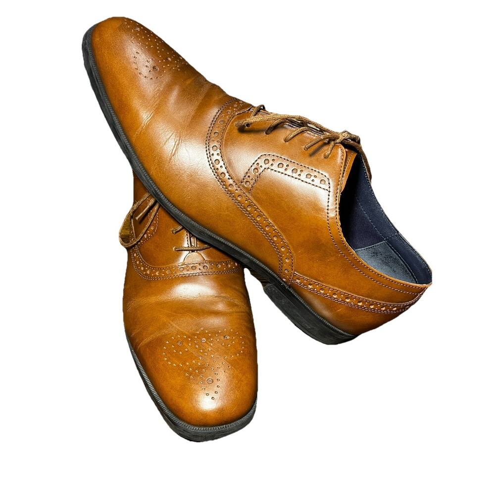Cole Haan Mens Grand OS Brown Oxford Wingtip Brogue Dress Shoes C20240 Size 11 M